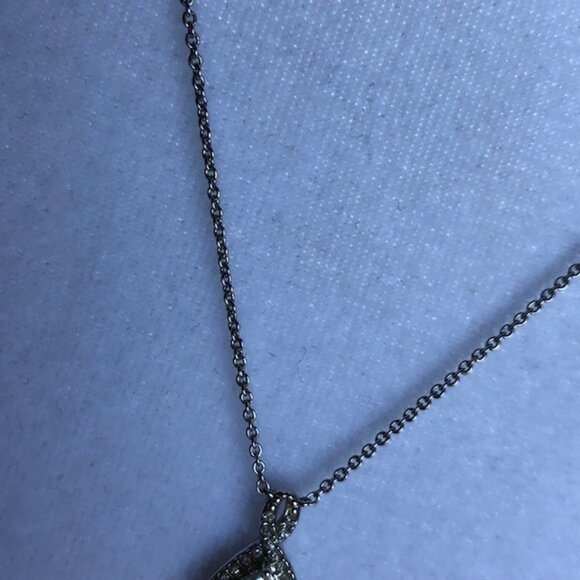 N Hallmark Silver CZ Teardrop Cluster Infinity Necklace - Picture 13 of 16